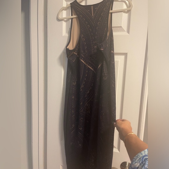 Mossimo Black Racer back Geo lace Midi Dress in medium - Picture 5 of 7